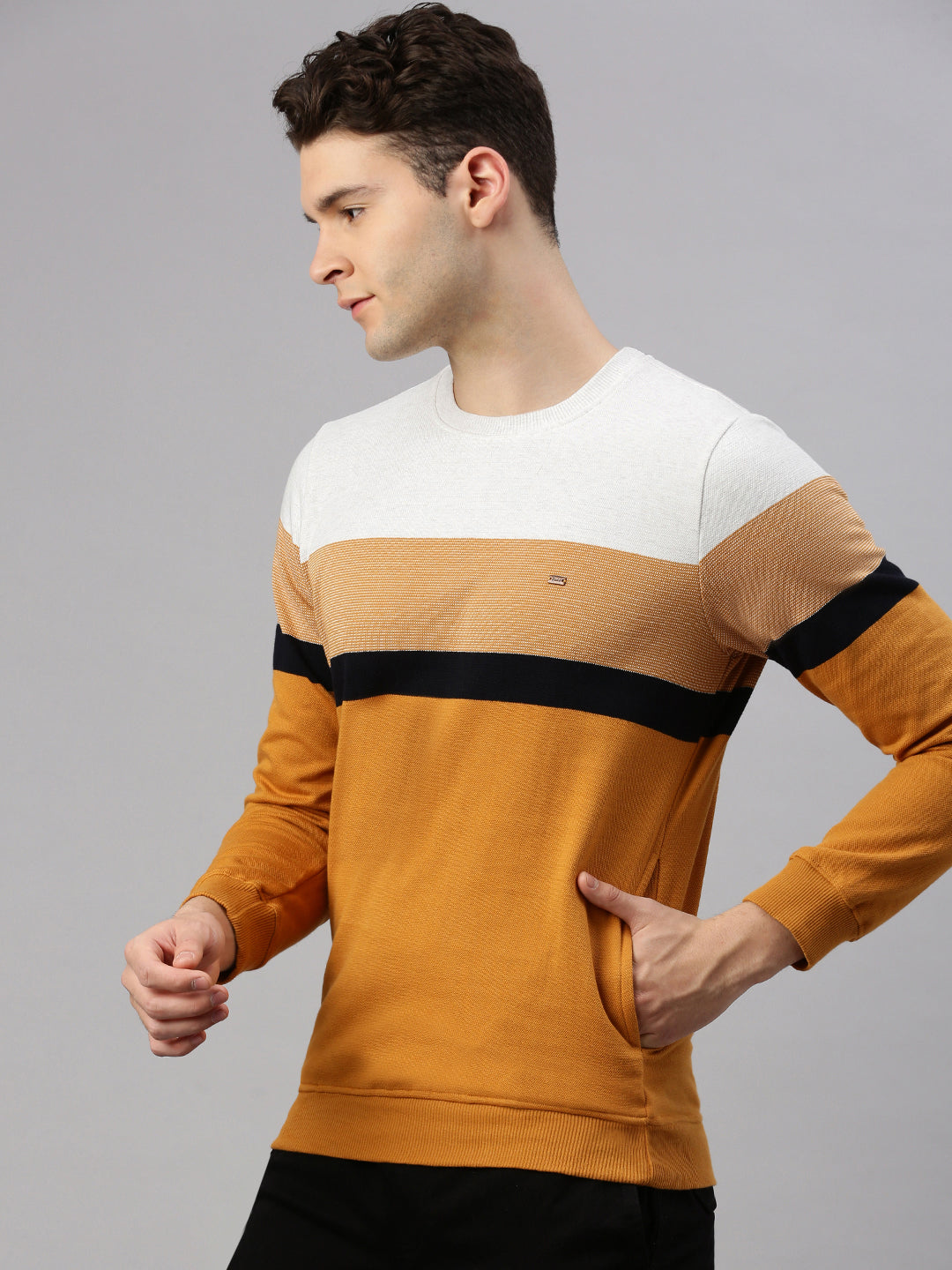 Mustard Stripe Sweatshirt