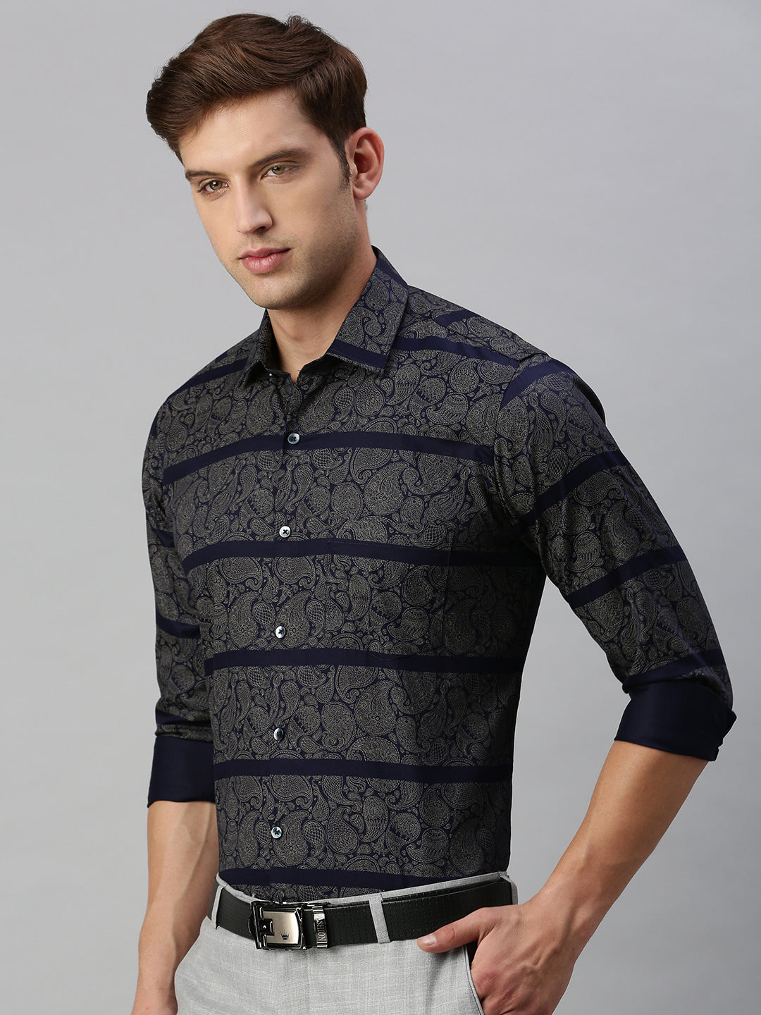 Paisley Printed Cotton Formal Shirt