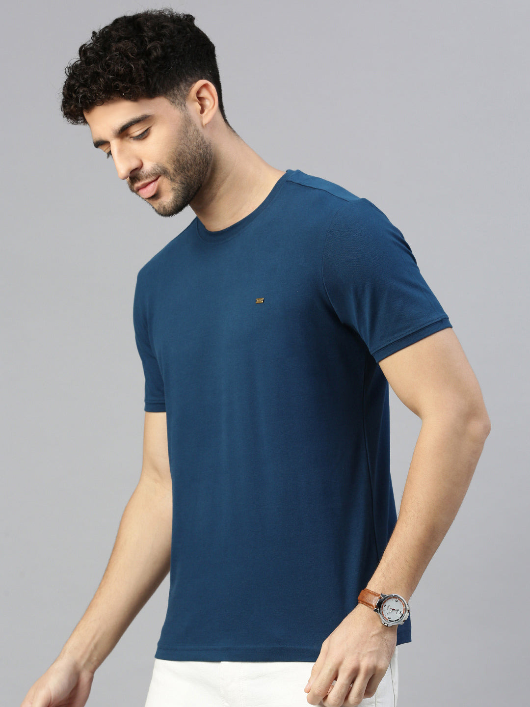 Capsule - Pique Tshirt in Airforce Blue