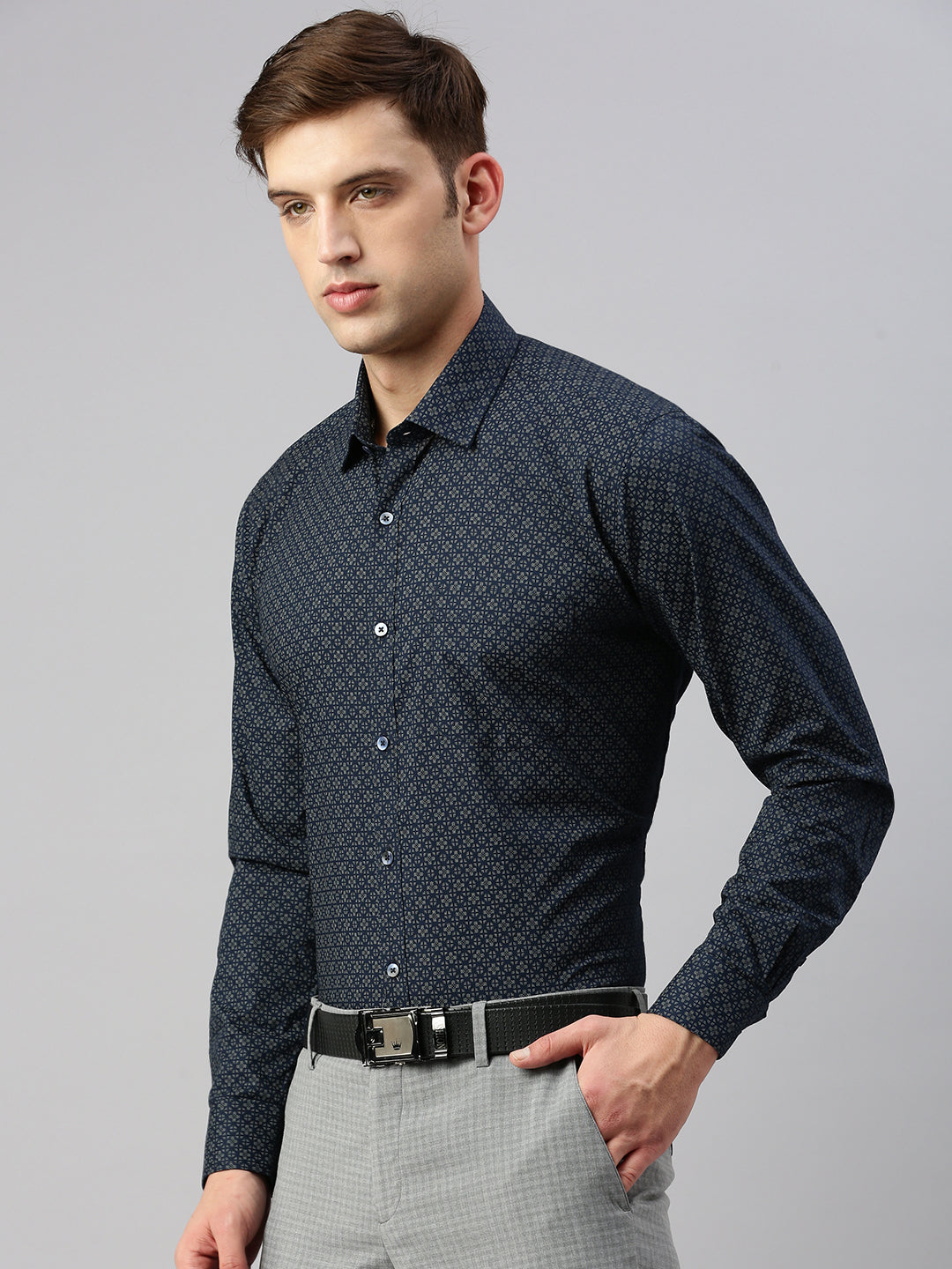 Floral Printed Cotton Formal Shirt