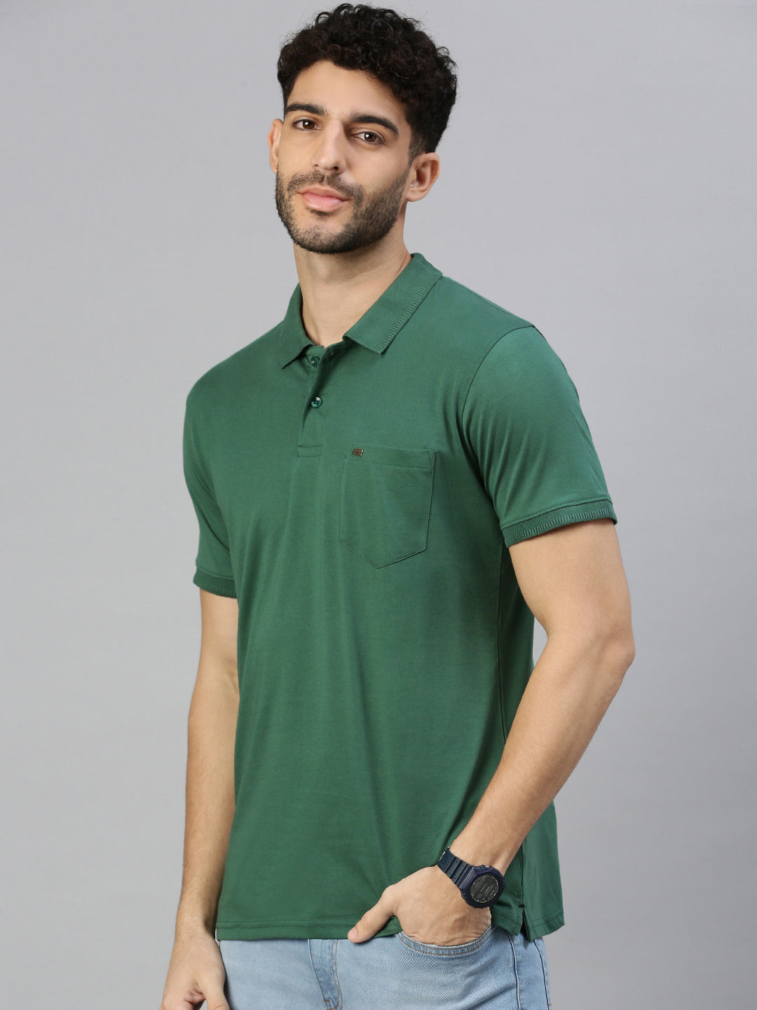 Capsule Polo in Forest green