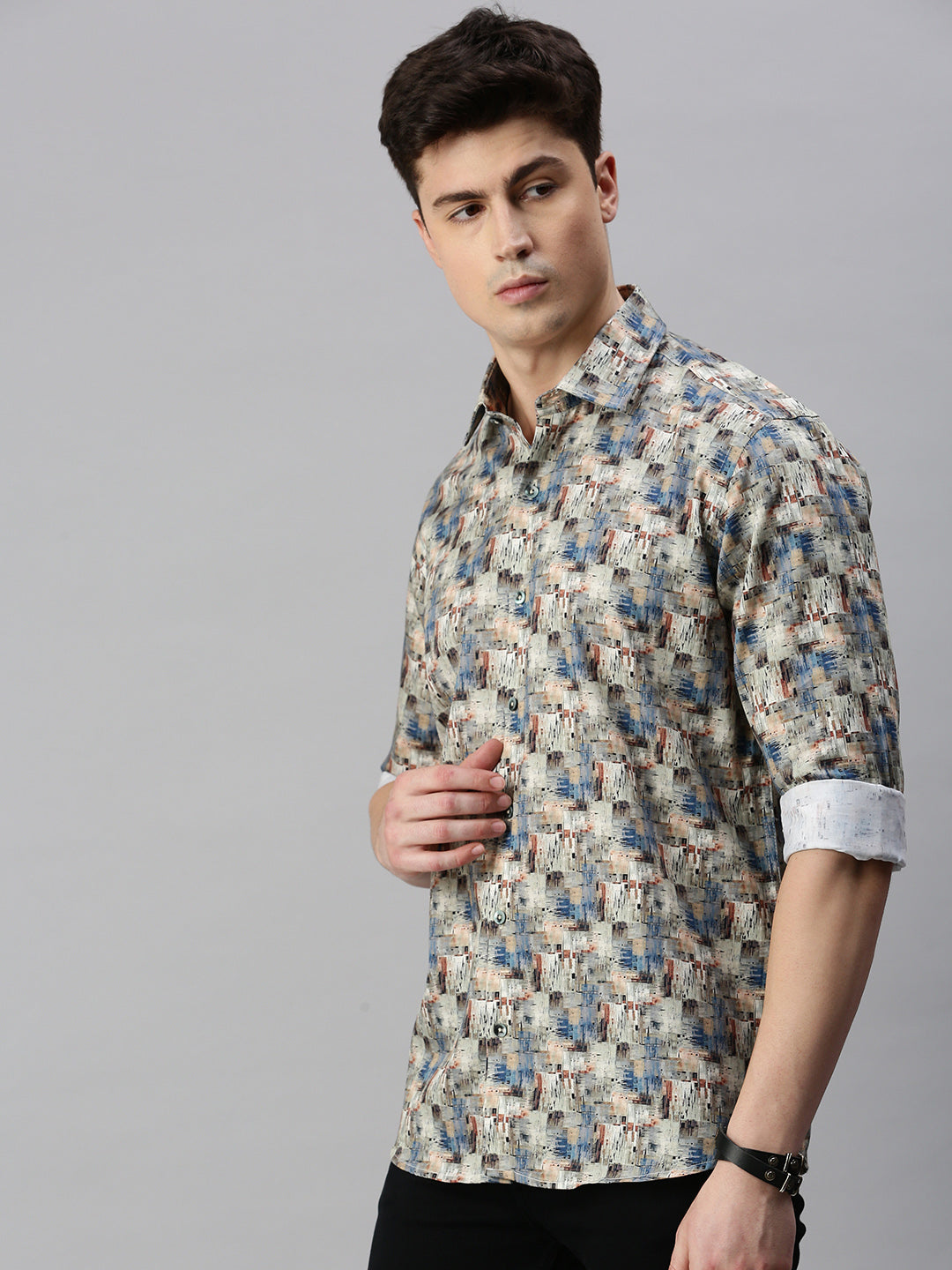 Graphic Printed Cotton Casual Shirt