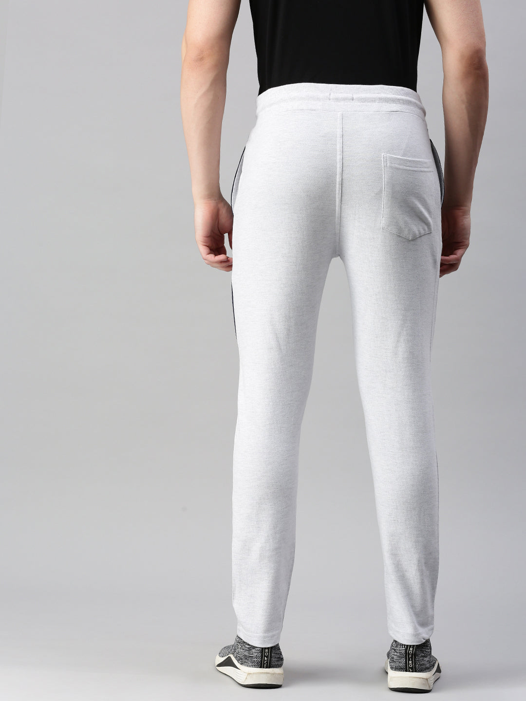 Men Solid Grey Track Pants