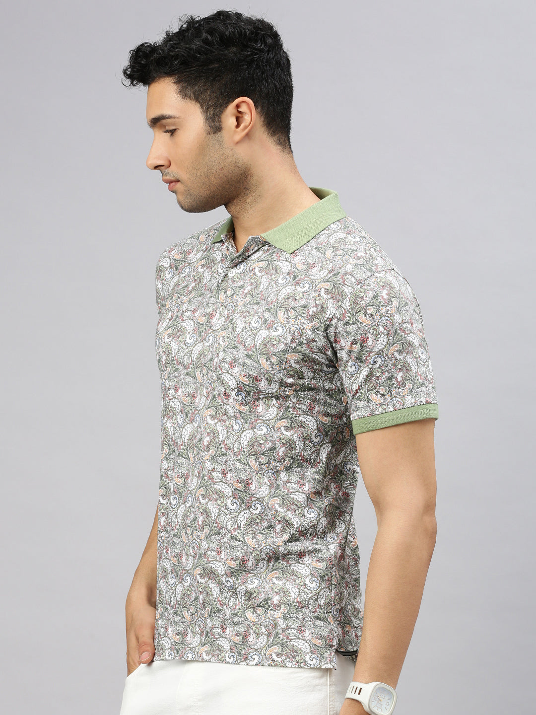 Mercerized Paisley Printed Polo