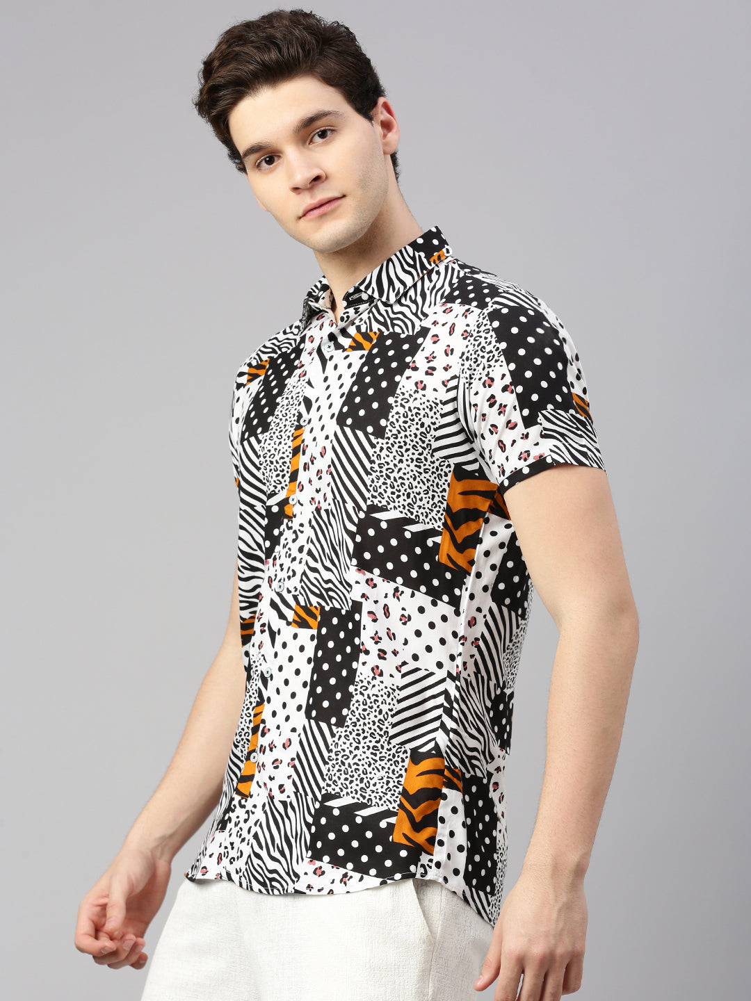 Relaxed Fit Abstract Printed Casual Shirt