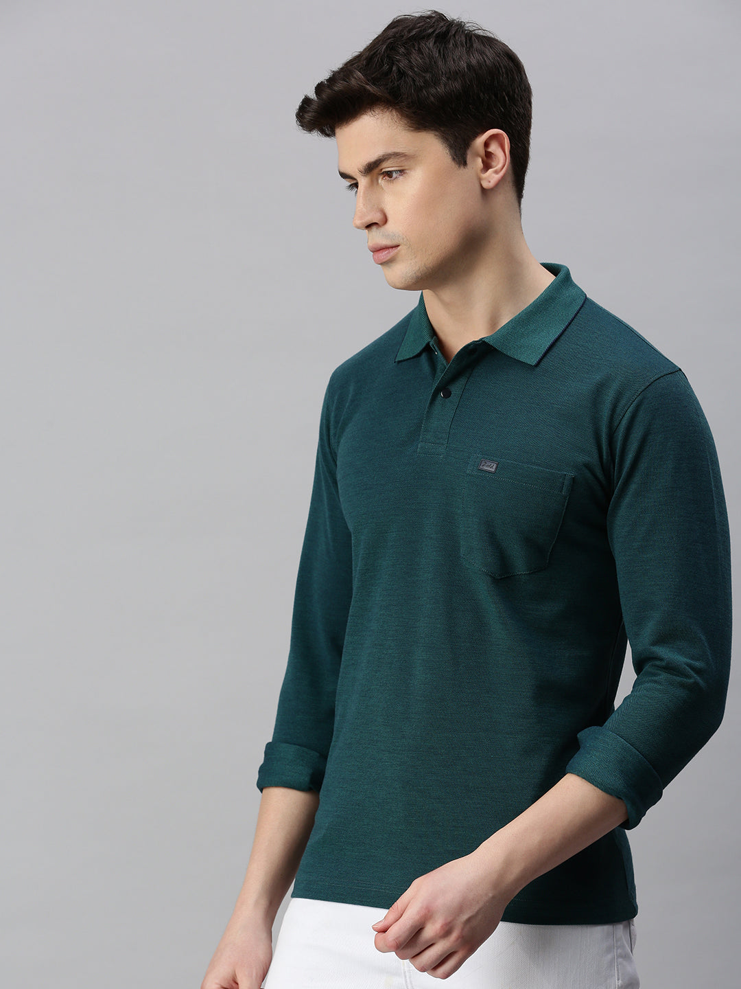 GREEN SOLID POLO TSHIRT