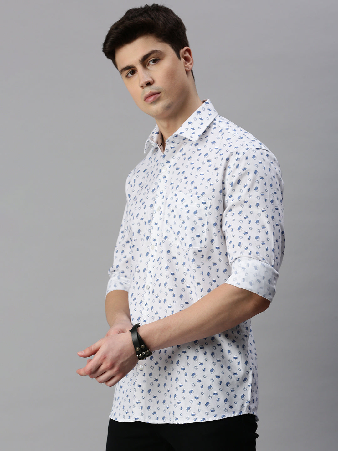 Conversational Printed Cotton Casual Shirt