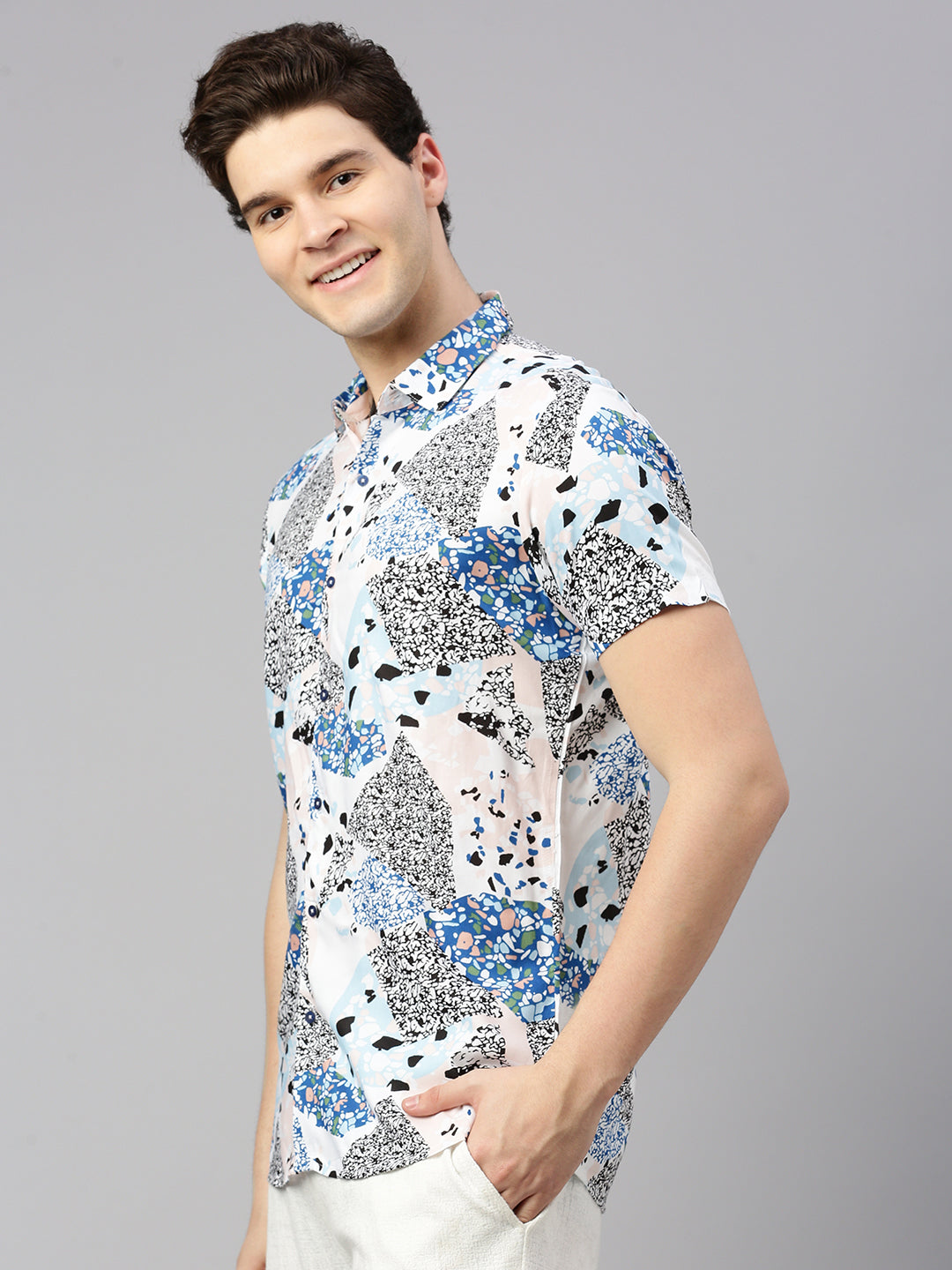 Relaxed Fit Abstract Printed Casual Shirt