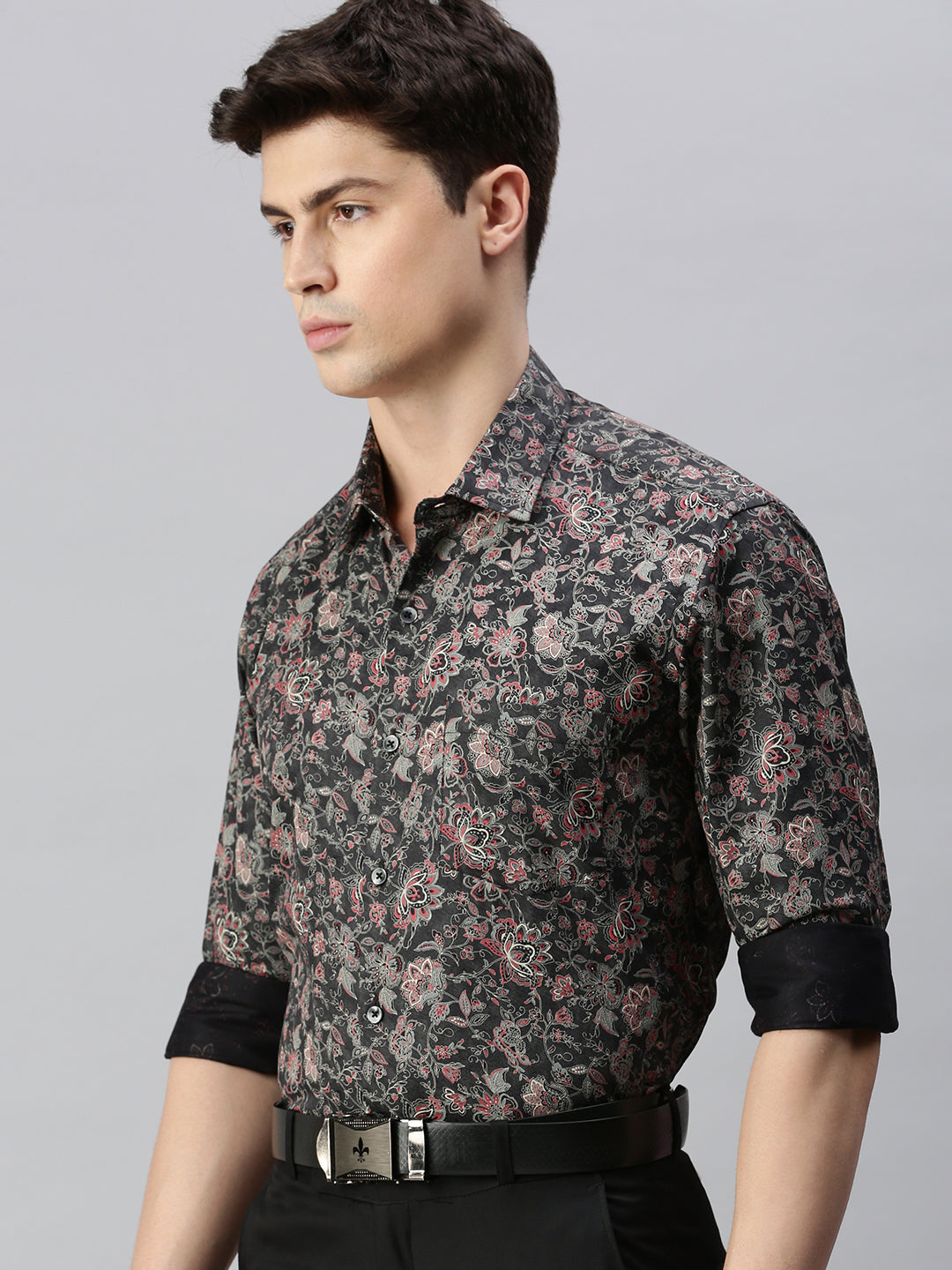 Floral Printed Cotton Formal Shirt