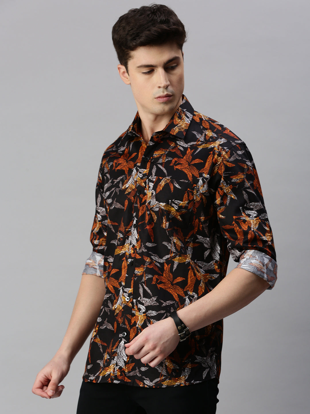 Tropical Printed Cotton Casual Shirt