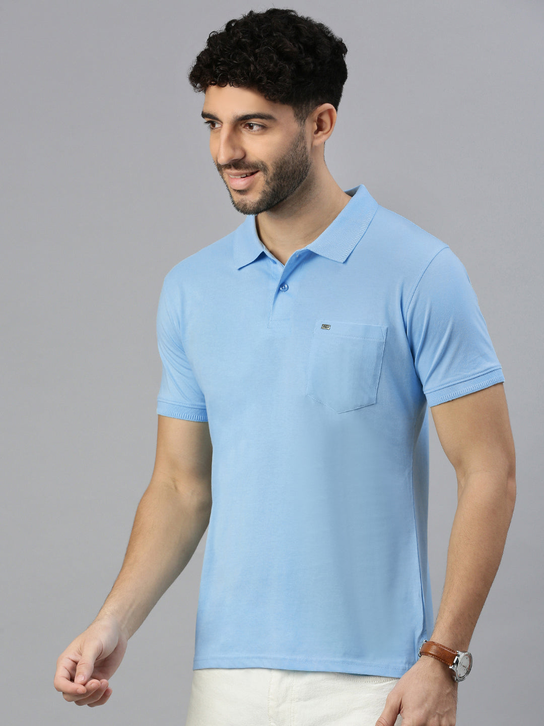 Capsule Polo in Natural Blue