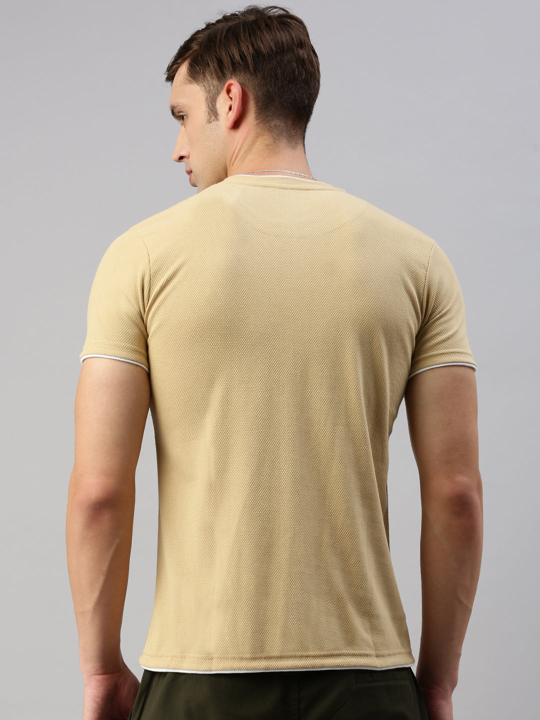 Round Neck Knitted Casual T-shirt