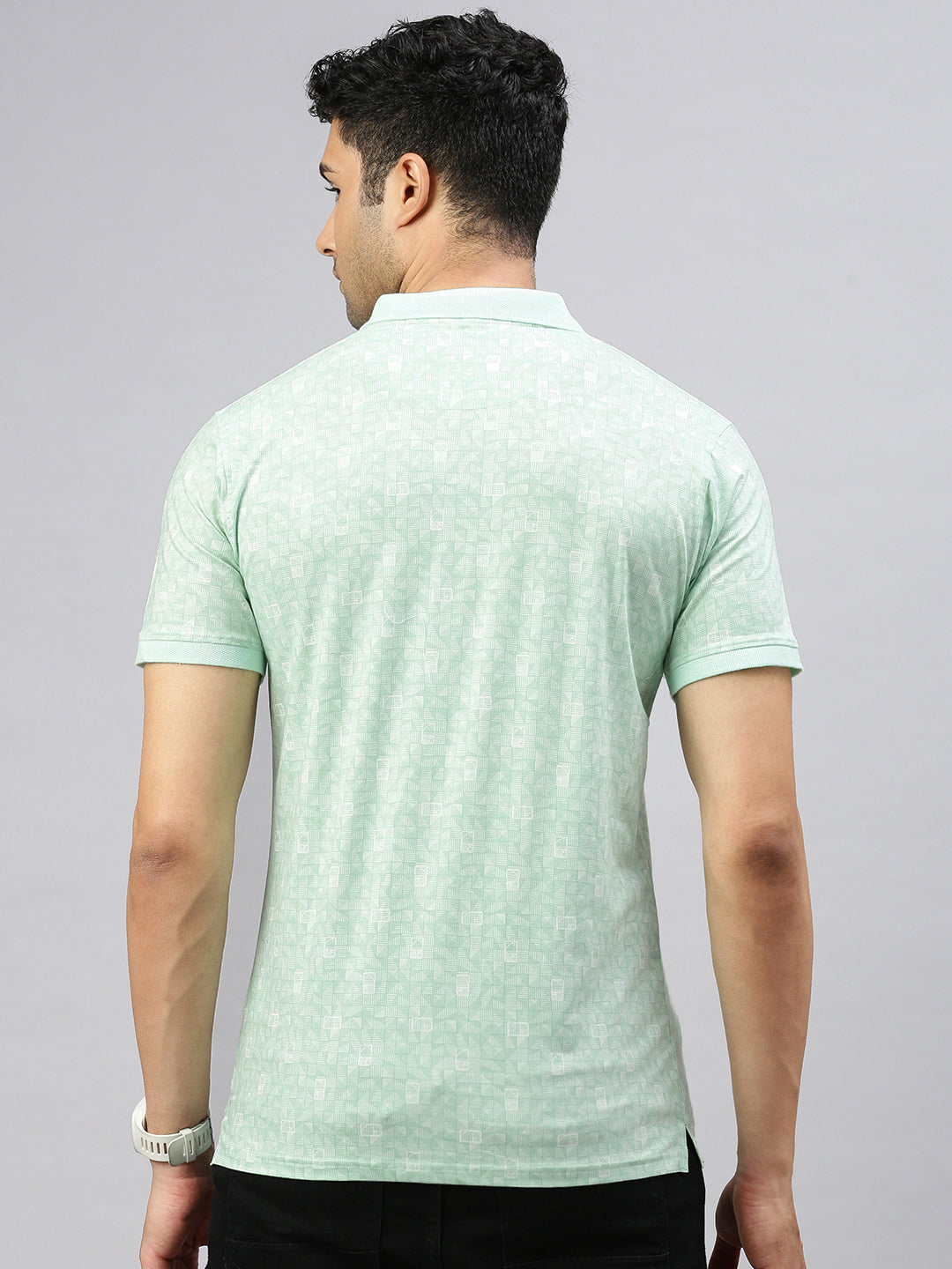 Mercerized Geometric Polo