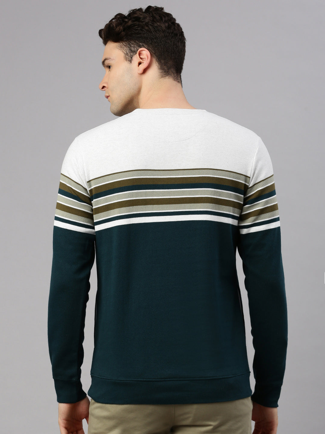 Green Stripes Sweatshirt