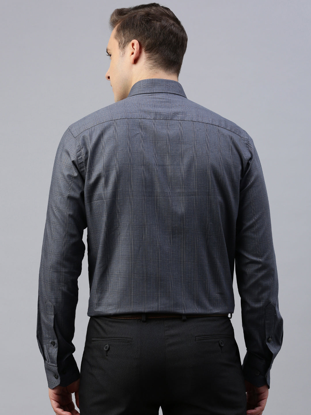 Gunmetal Grey Checks Shirt