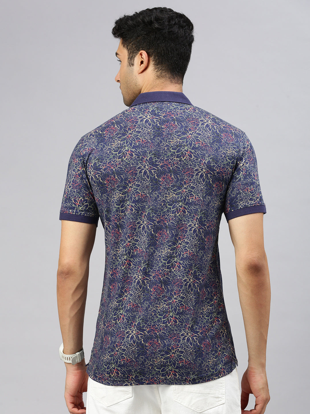 Mercerised Floral Polo