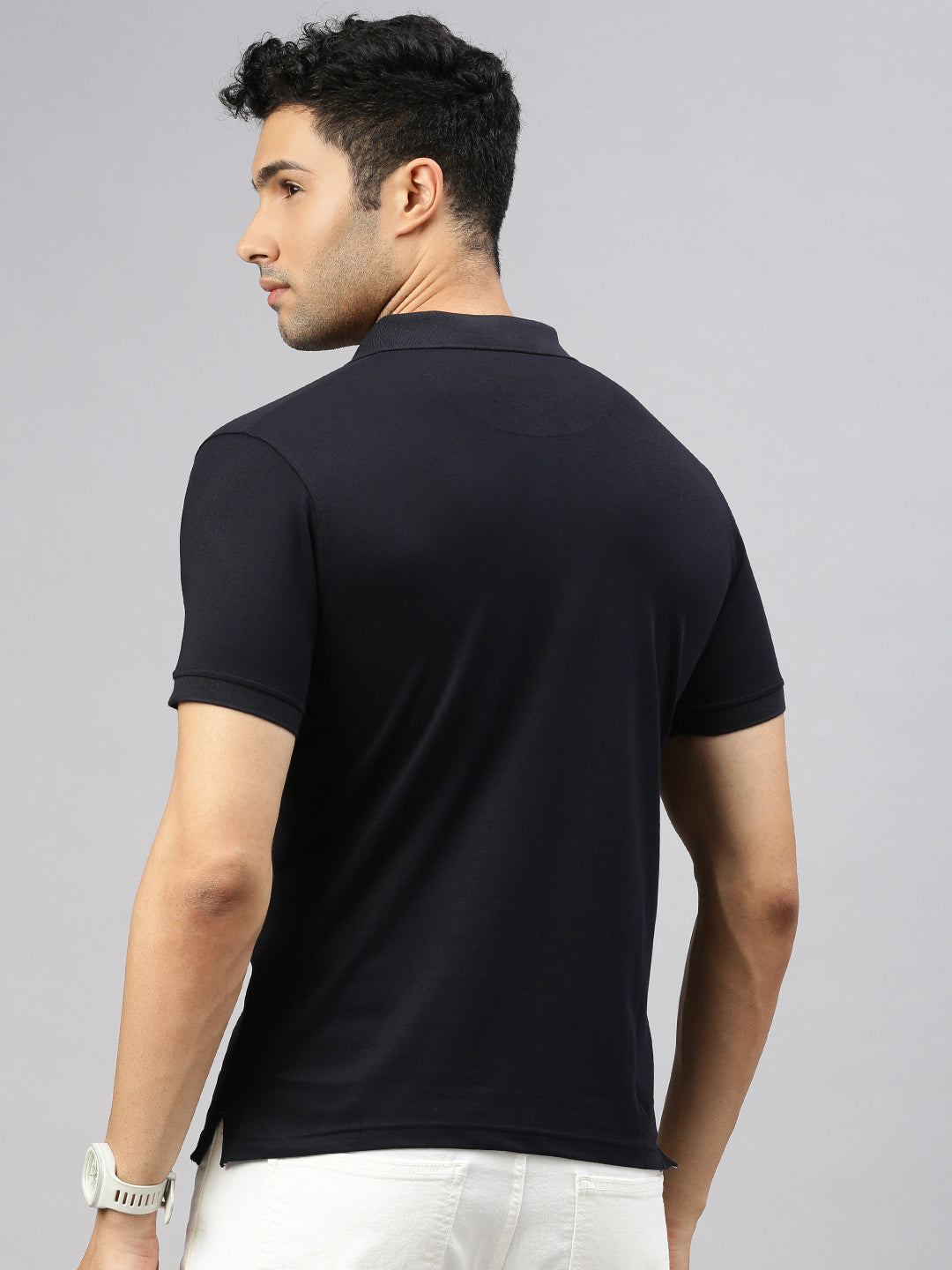 Solid Black Essential Polo