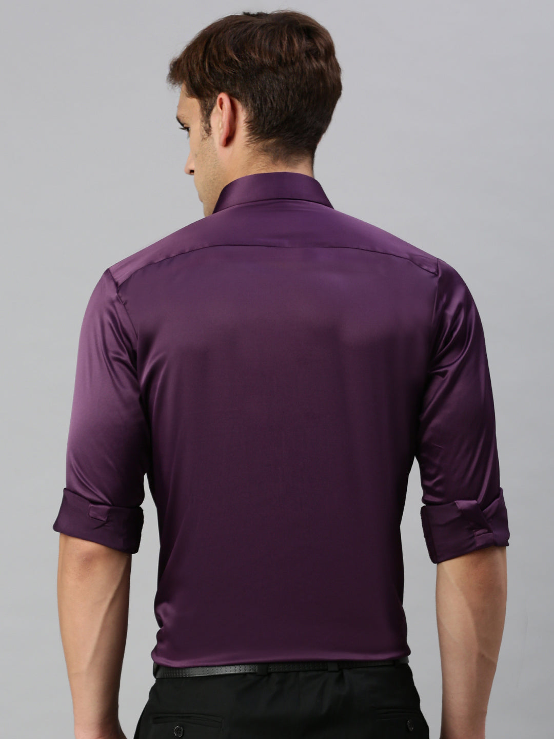 Standard Opaque Formal Shirt Purple