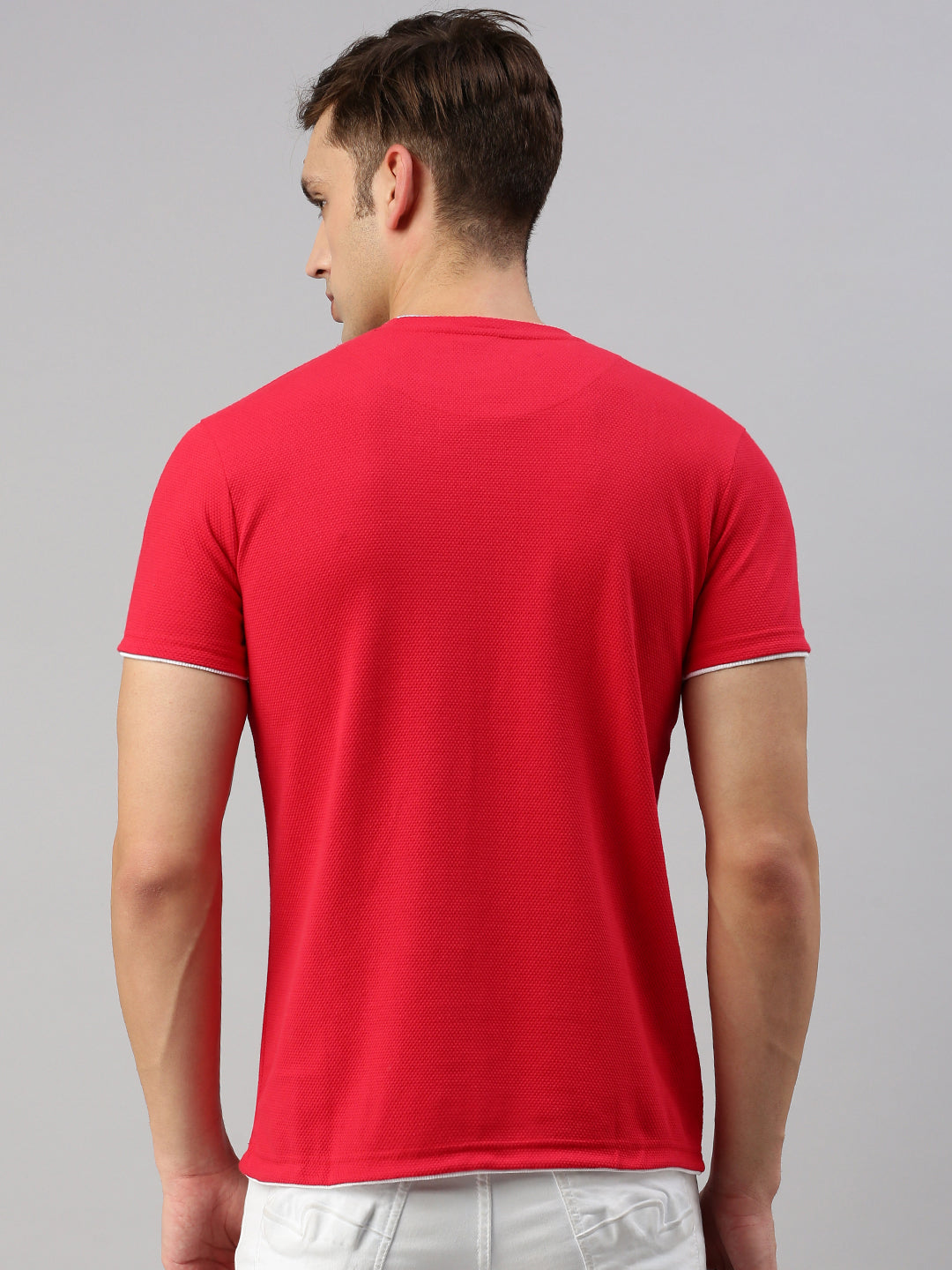 Round Neck Knitted Casual T-shirt