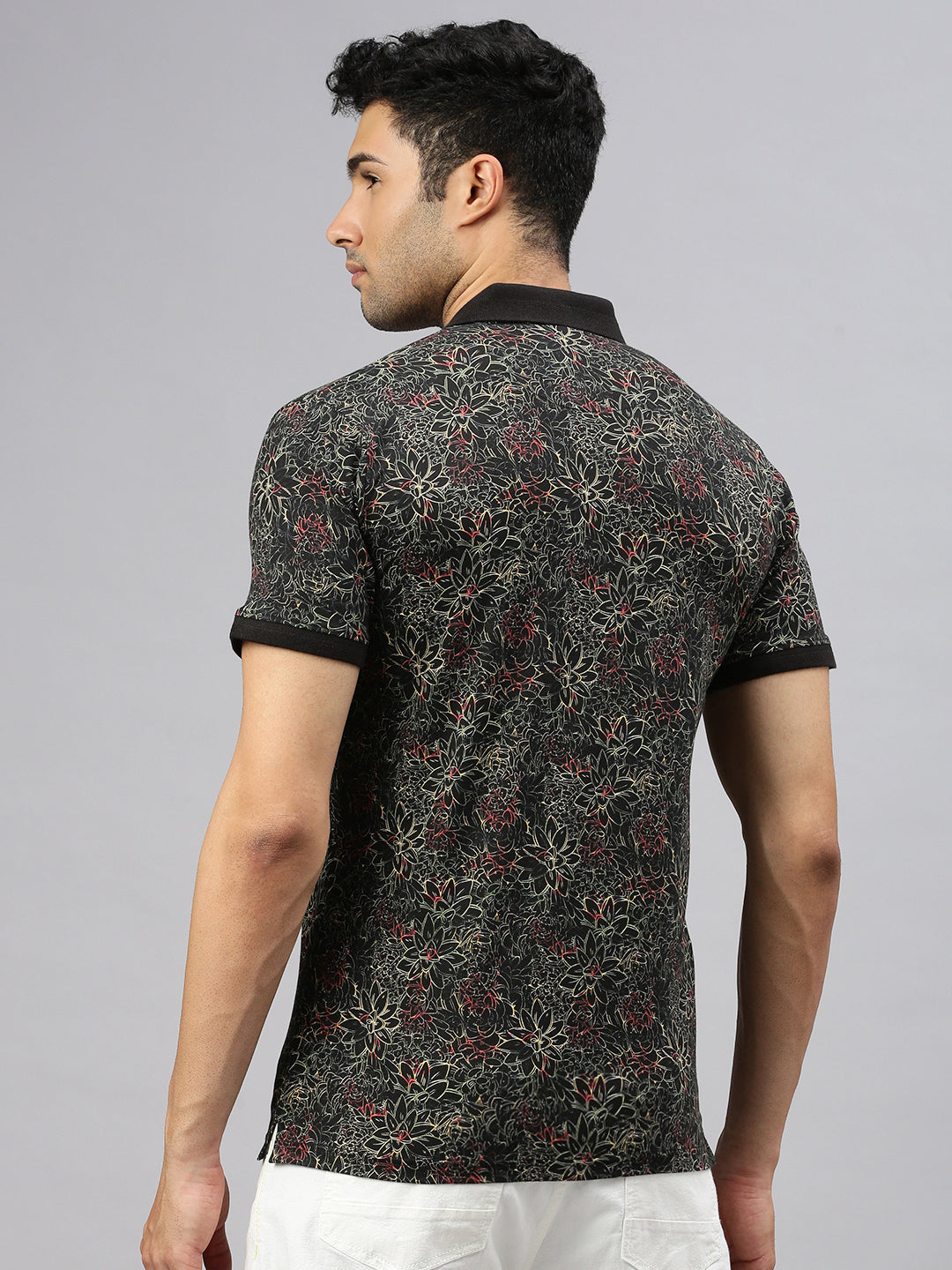 Mercerized floral Polo