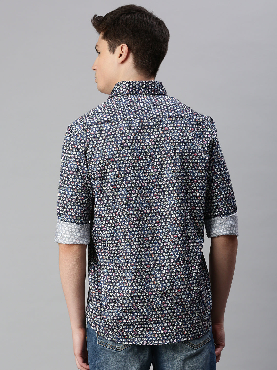 Geometric Printed Cotton Casual Shirt