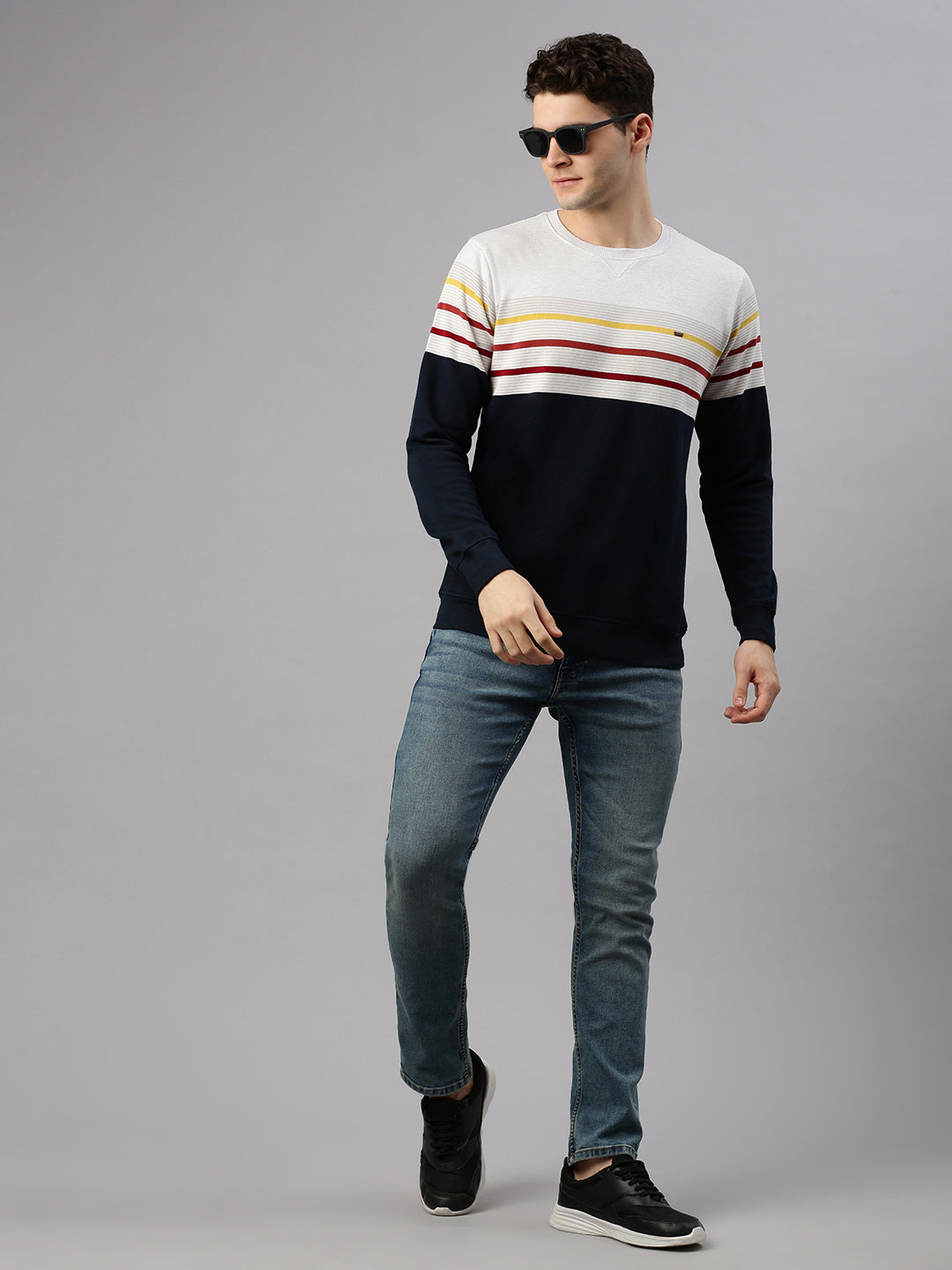 Navy Stripe Sweatshirt