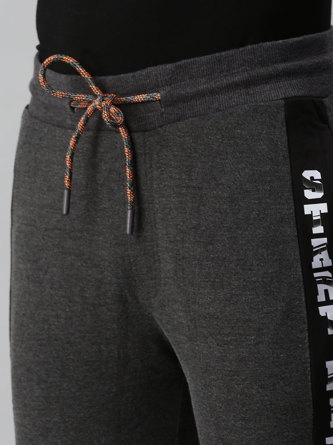 Men Solid Grey Track Pants