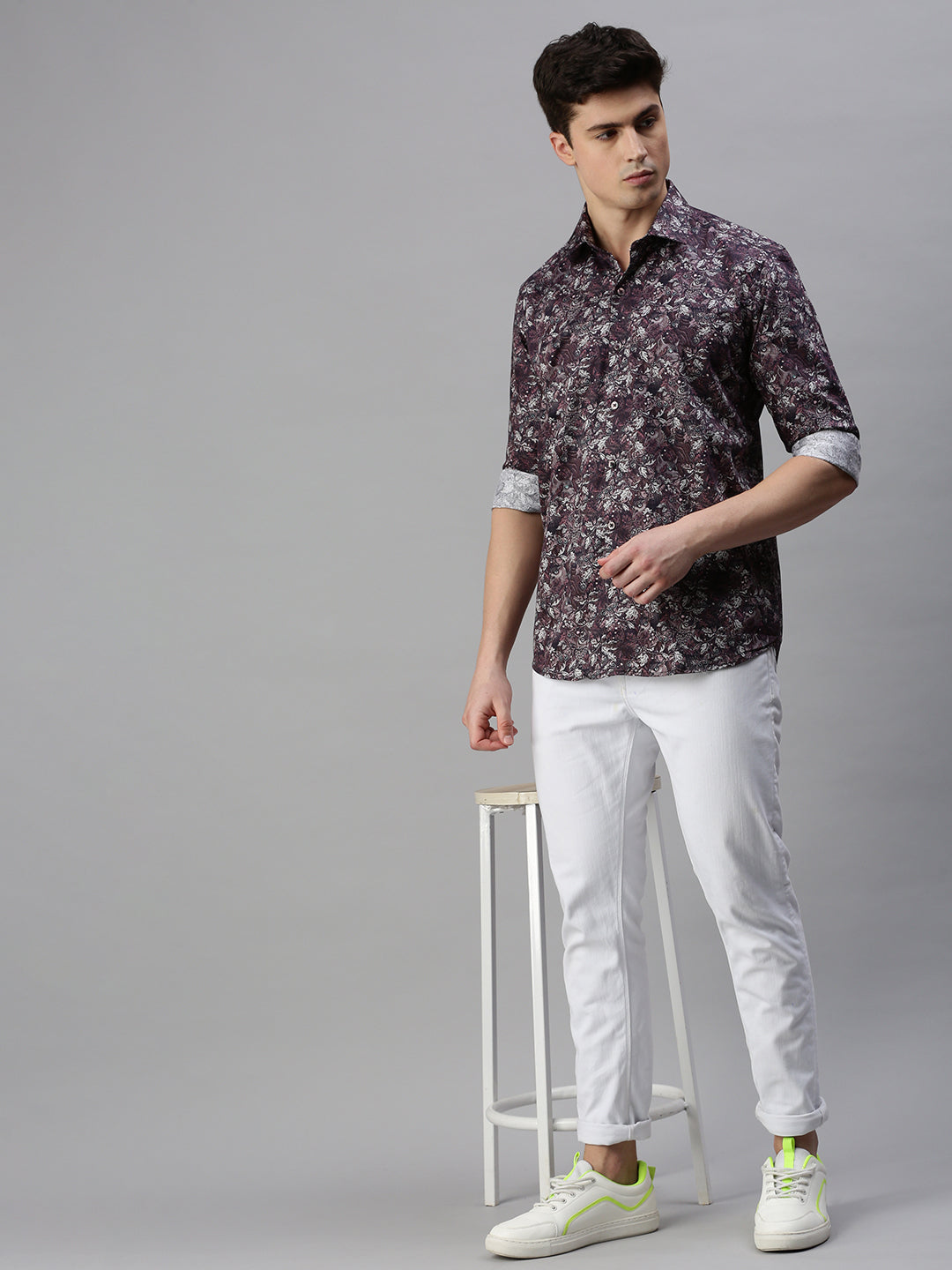 Graphic Printed Cotton Casual Shirt