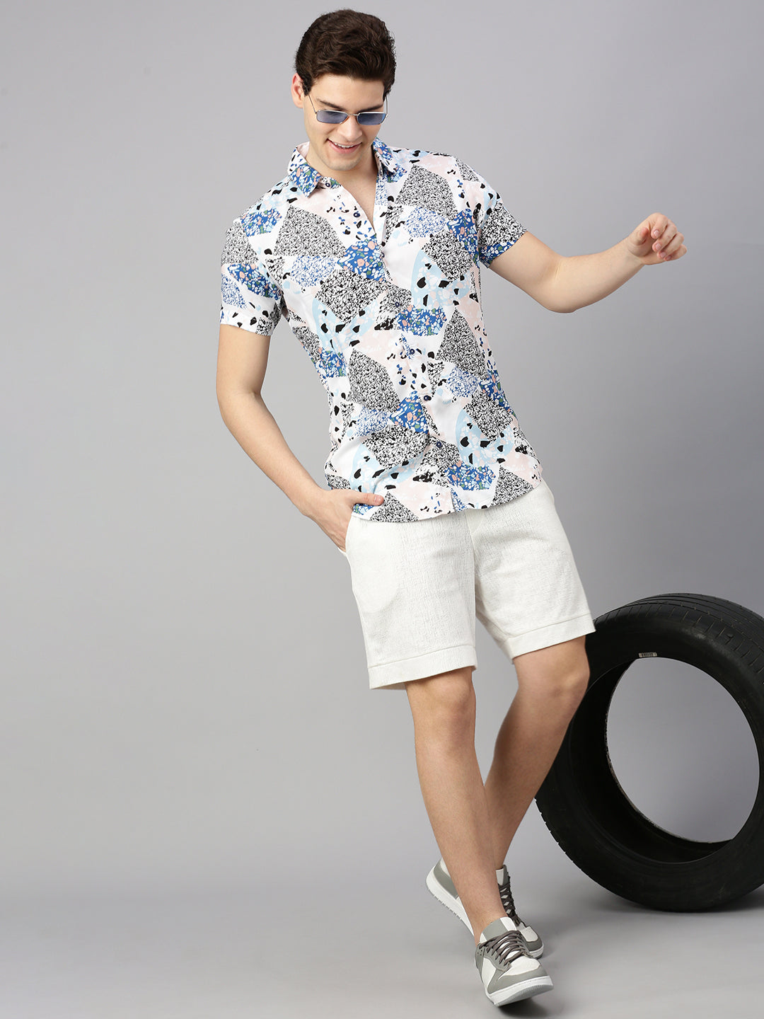 Relaxed Fit Abstract Printed Casual Shirt