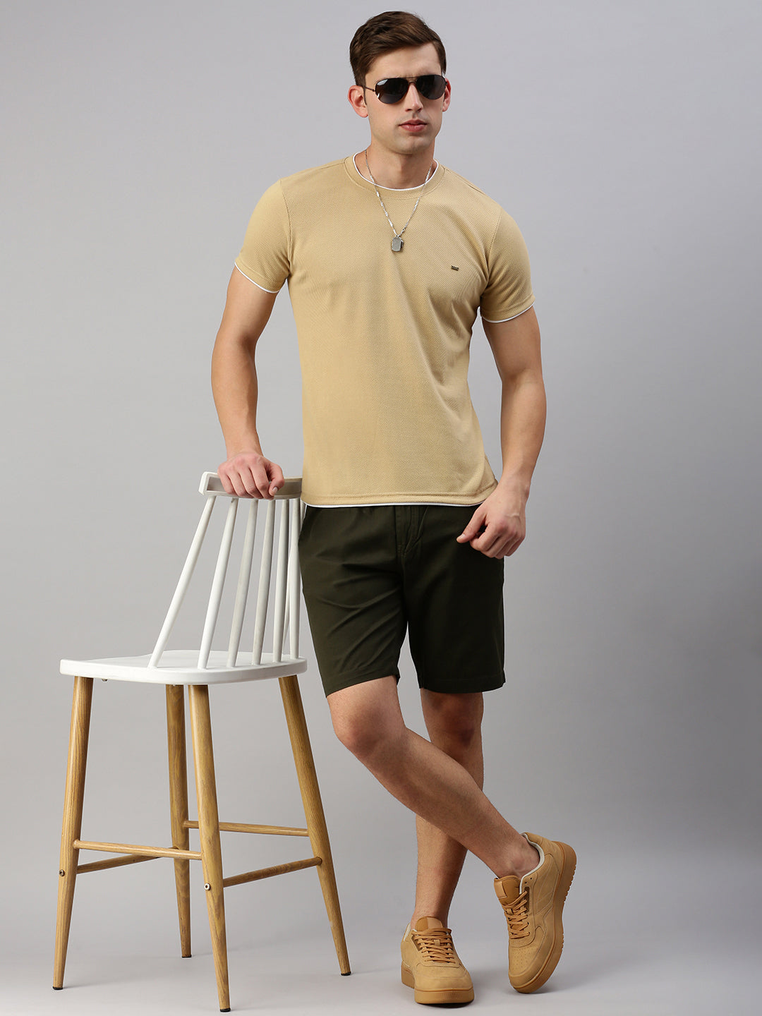 Men Mid-Rise Cotton Shorts