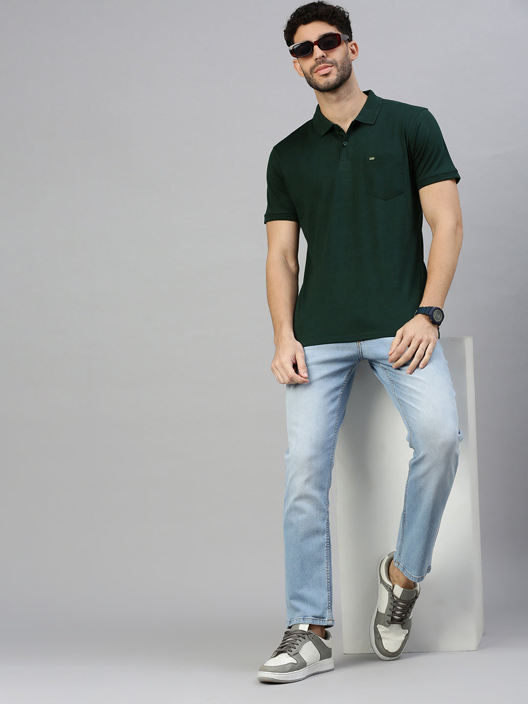 Capsule Polo in Emerald Green