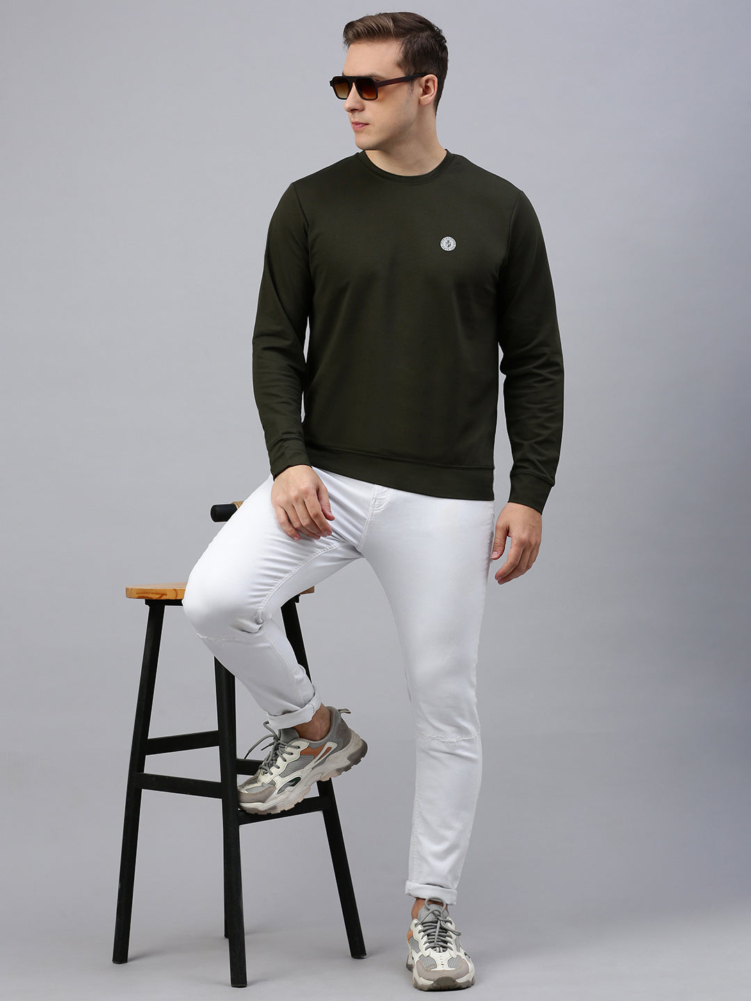 Solid Olive Sweatshirt