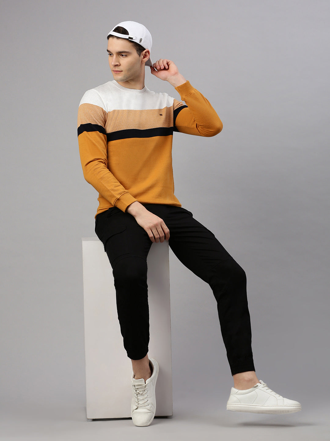 Mustard Stripe Sweatshirt