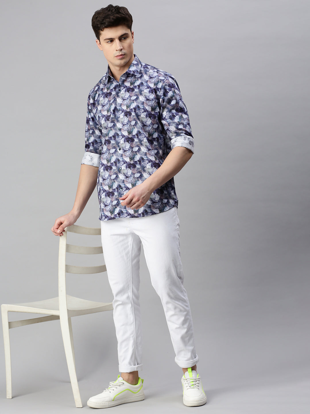 Ditial Print Casual Shirt