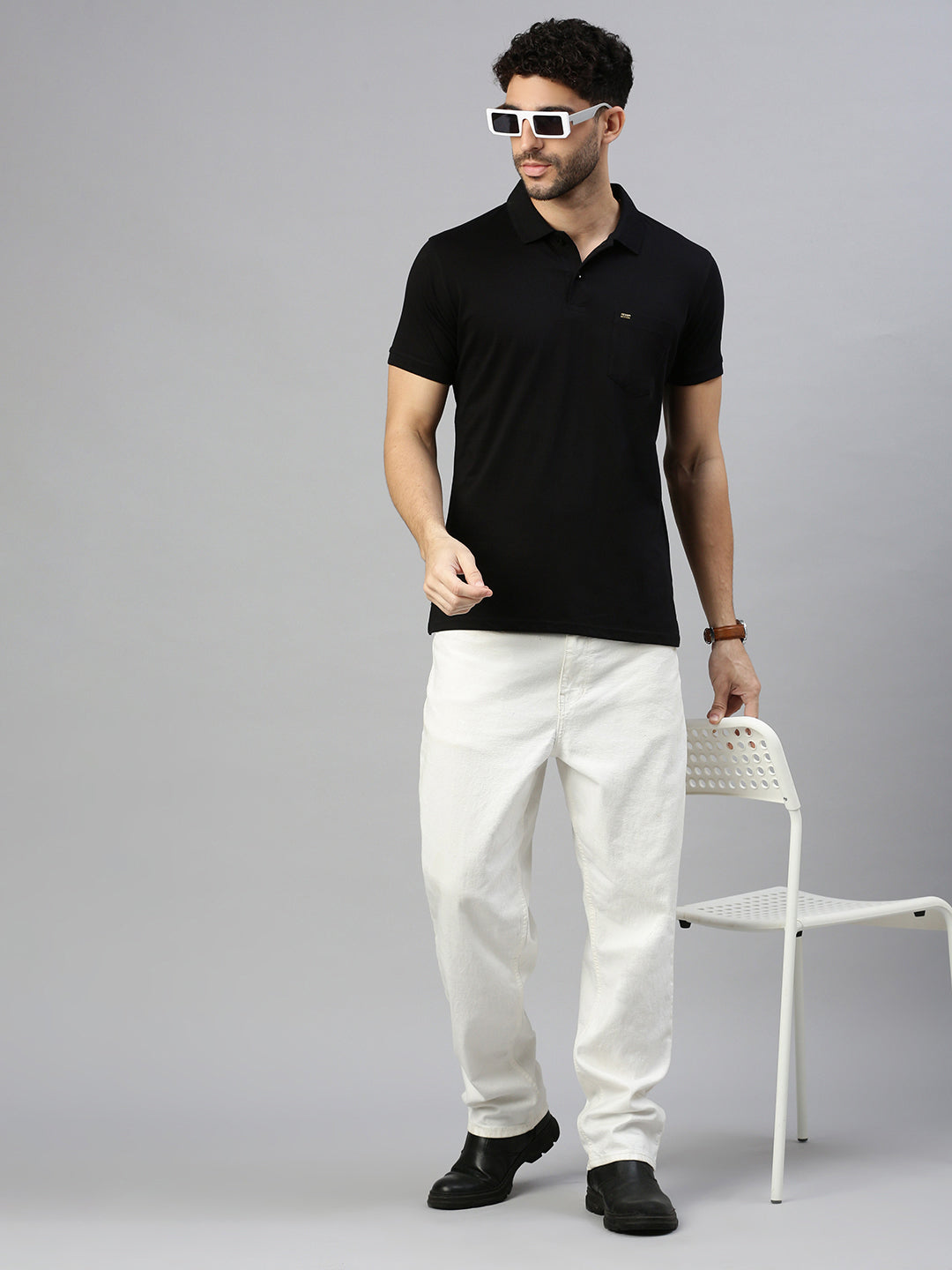 Capsule Polo in Midnight Black