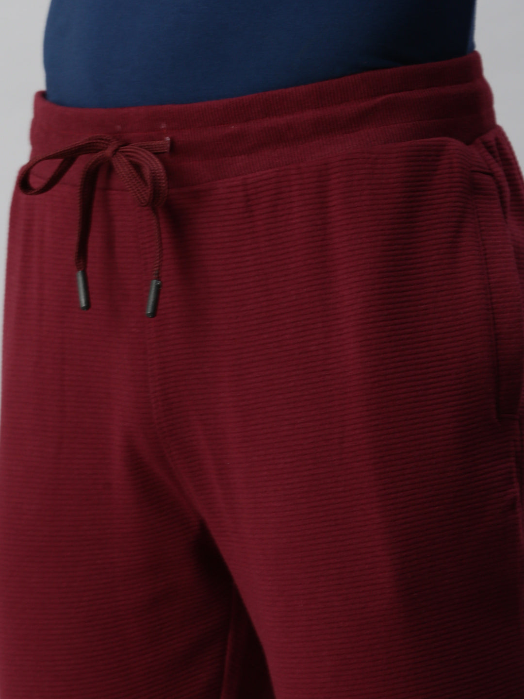 Solid Cotton Regular-Fit Track Pants Maroon