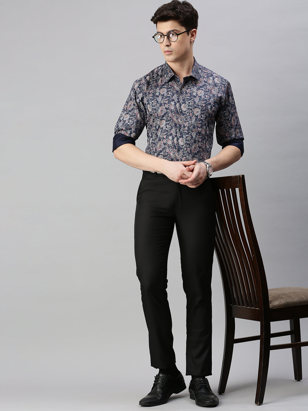 Floral Printed Cotton Formal Shirt