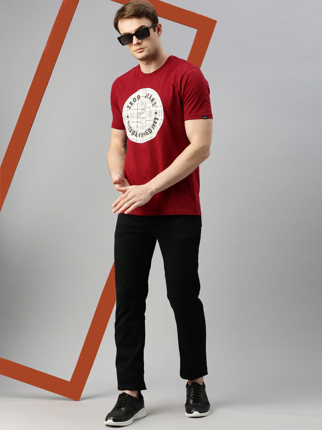 Brand Logo Printed Cotton T-shirt