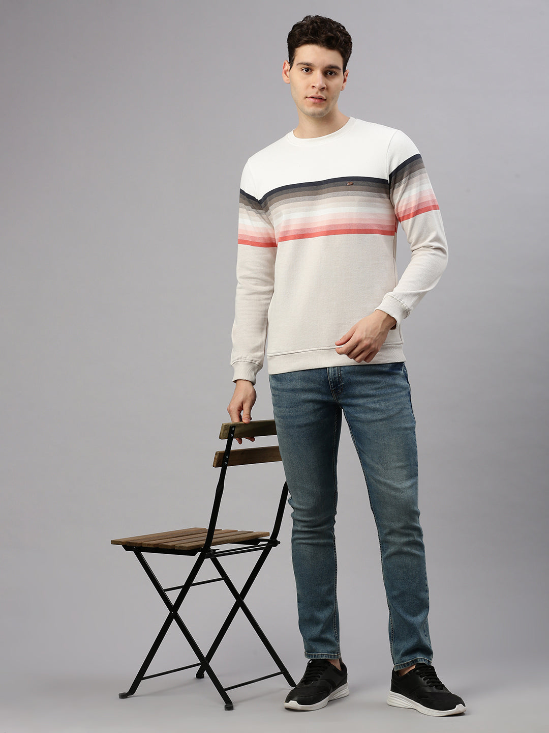 Off-White Stripe Sweatshirt