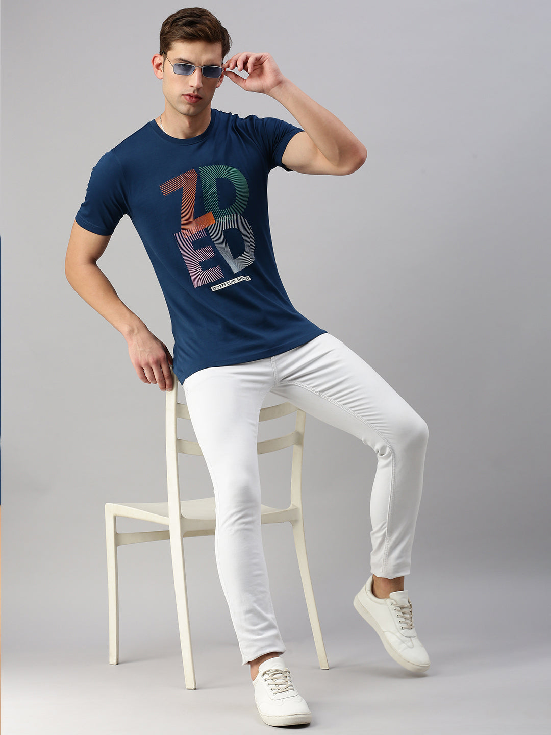 Brand Logo Printed Cotton T-shirt