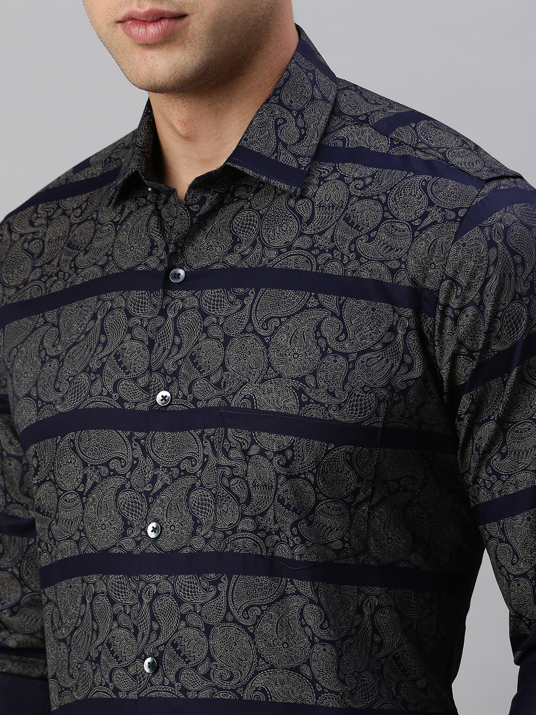 Paisley Printed Cotton Formal Shirt