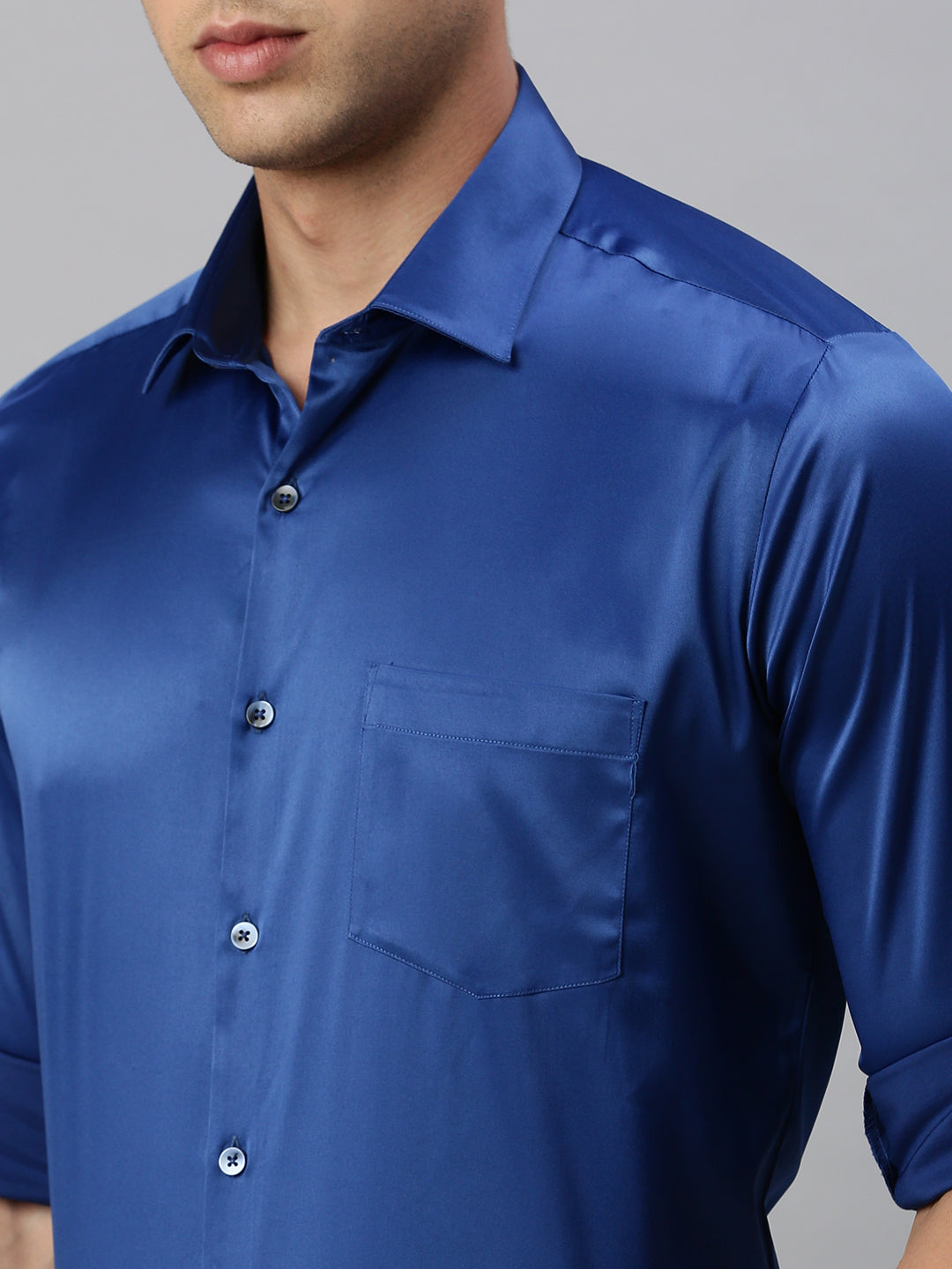 Standard Opaque Formal Shirt Blue