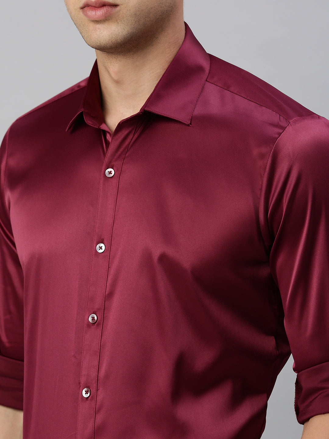 Standard Opaque Formal Shirt Maroon