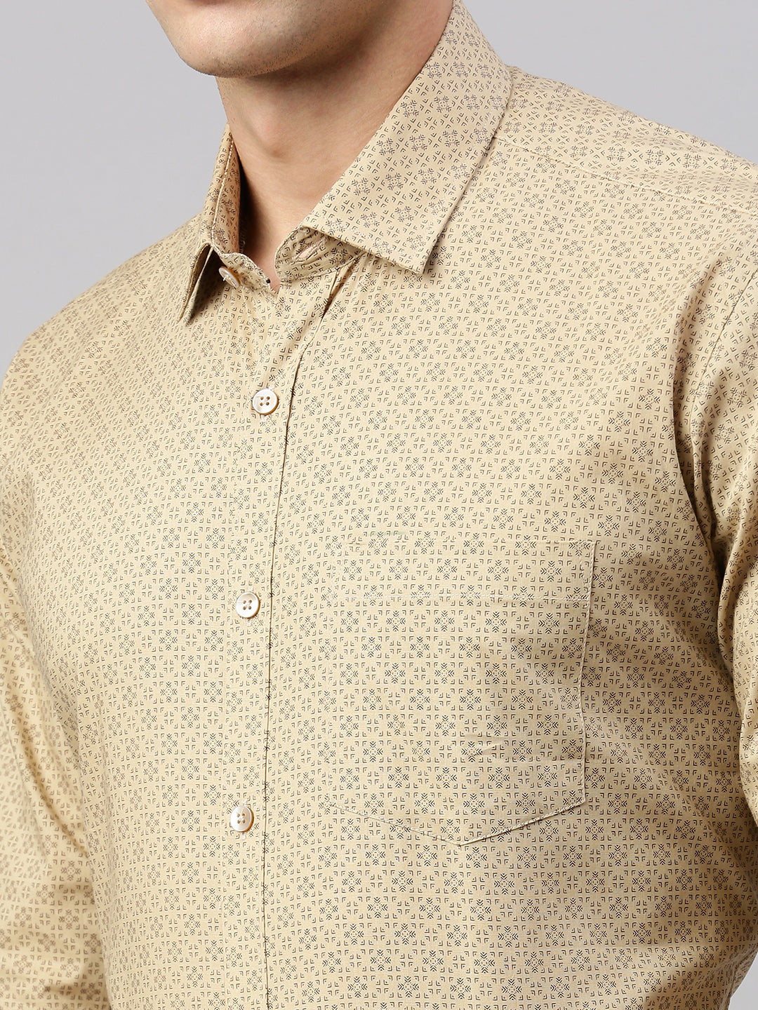 Floral Printed Cotton Formal Shirt