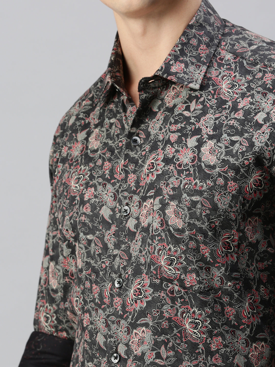 Floral Printed Cotton Formal Shirt