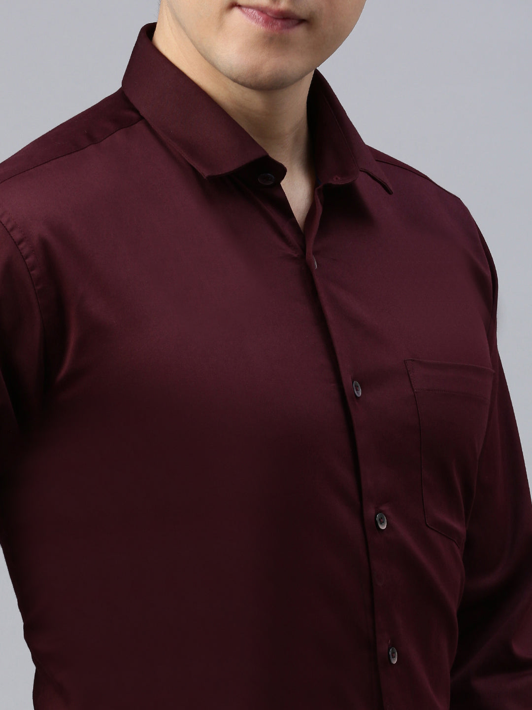 Solid Wine Berry Shirt