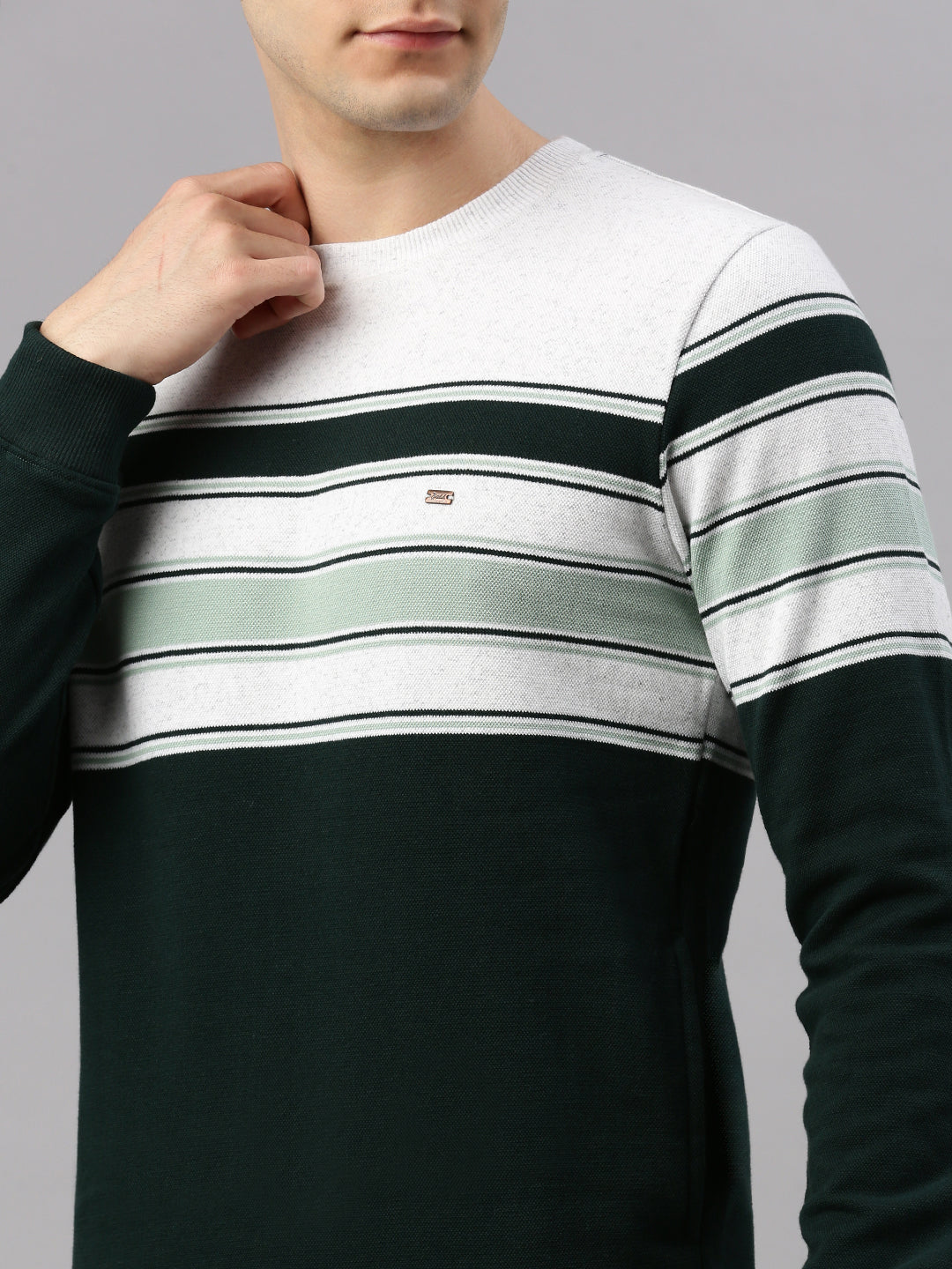 Green Stripes Sweatshirt