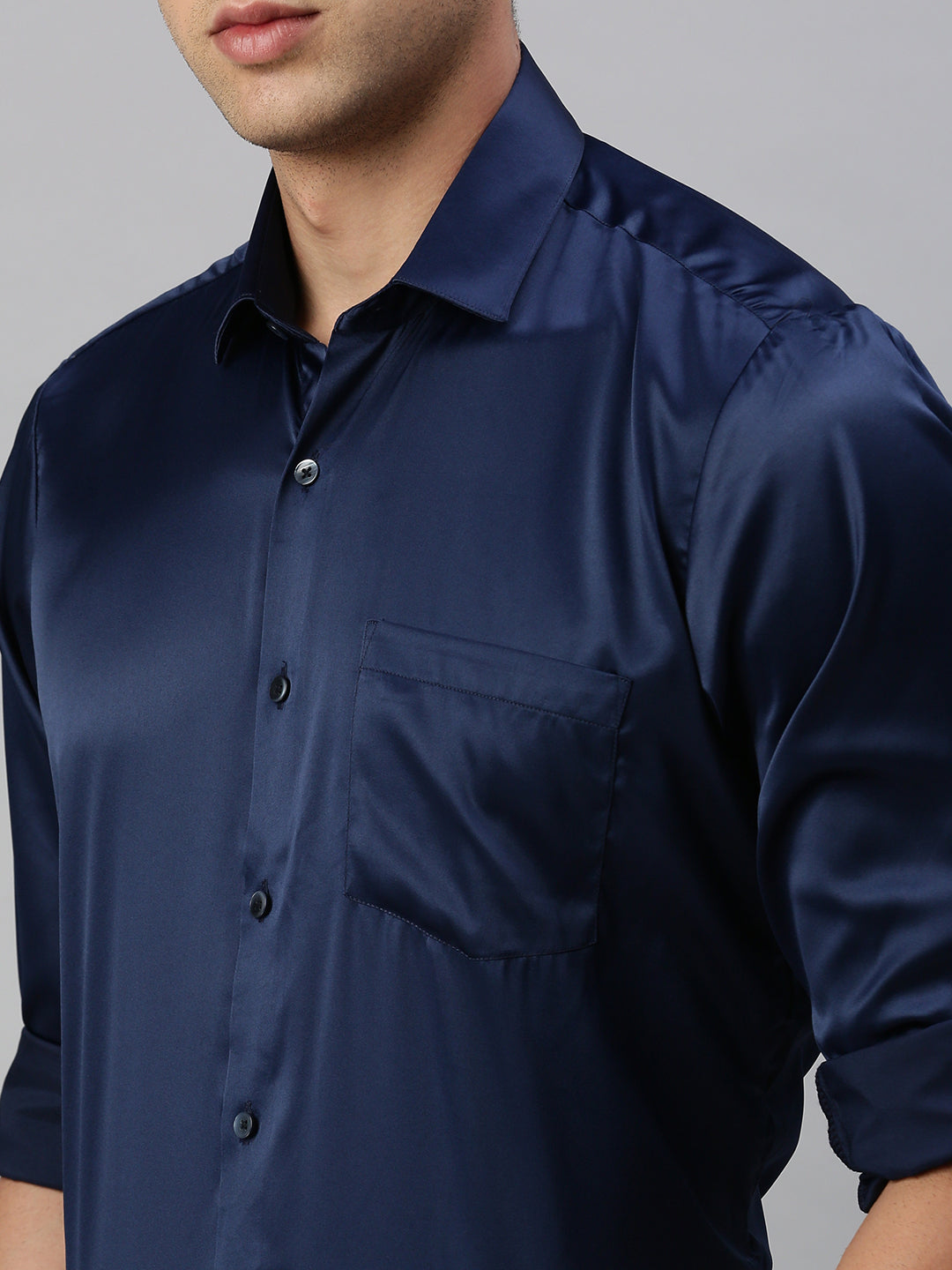 Standard Opaque Formal Shirt Navy