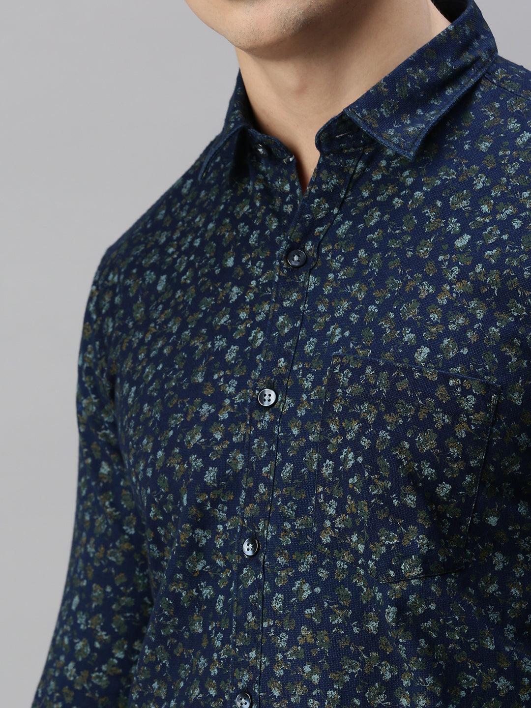 Floral Printed Cotton Casual Shirt