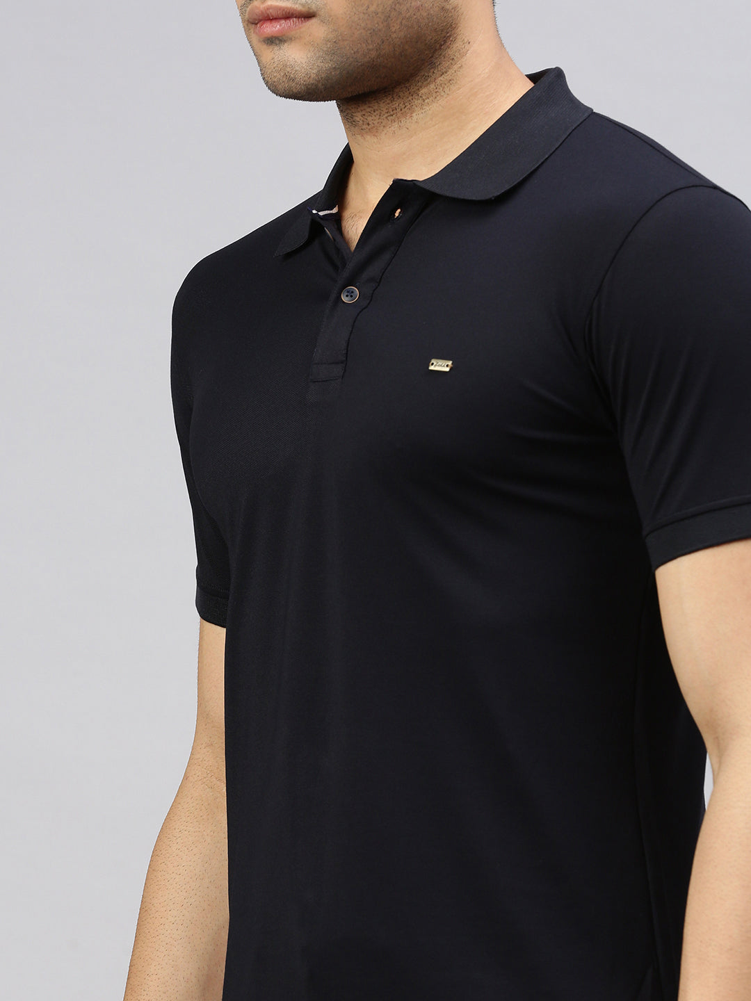 Solid Black Essential Polo